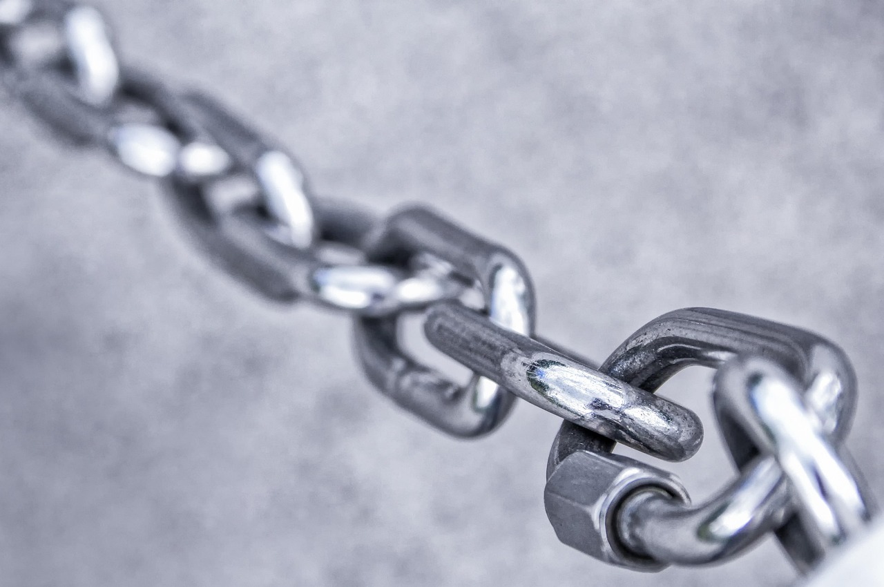 Close-up of a steel chain